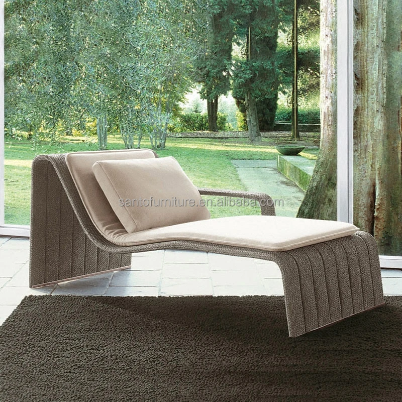 Modern Sun Pool Lounge Chairs Furniture With Ottoman Outdoor Daybed Garden Leisure Chaise Lounge