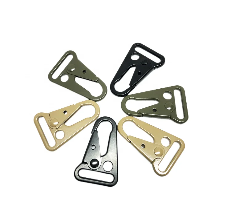 Black Snap Hook Swivel Hooks Carabiner Snap Buckle &Hooks For Handbag Strap Lanyard