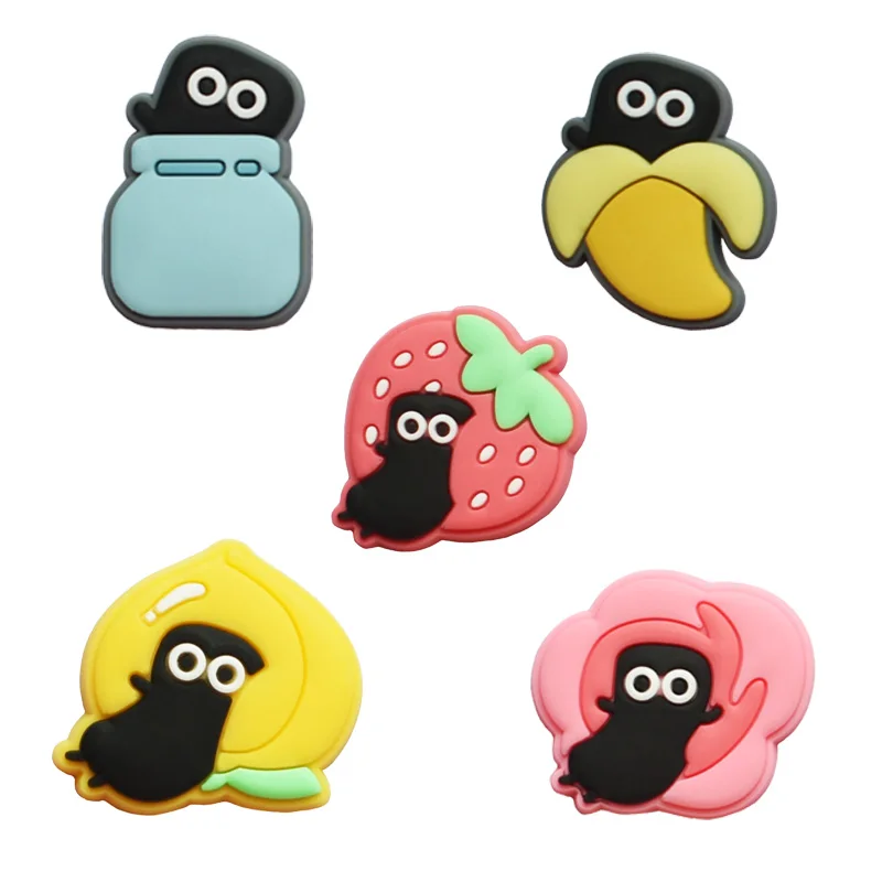 Anime Characters PVC Sandal Accessories Buckle Decoration Charms No face man Totoro Shoe Charms For Clog