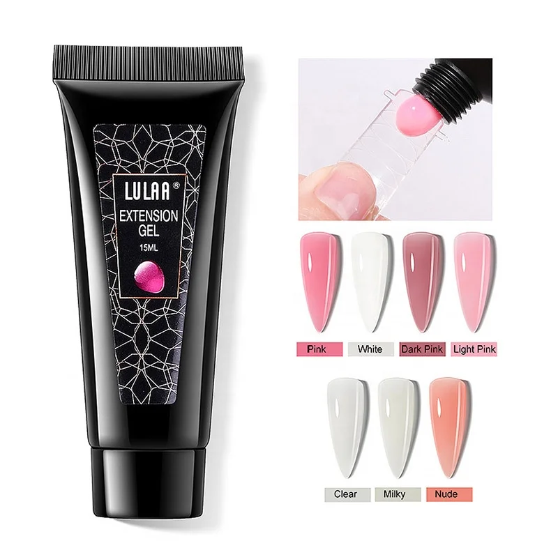 Private Label 15 ml Nail Gel Quick Building Finger Extension Acryl Gel Without Nail Form Poly Gel