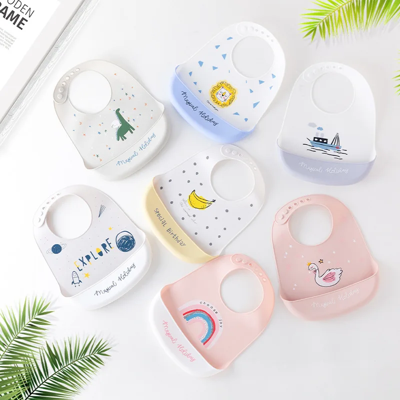 Waterproof Silicone Bib for Babies  Food-Grade Safety and Anti-Dirty Protection