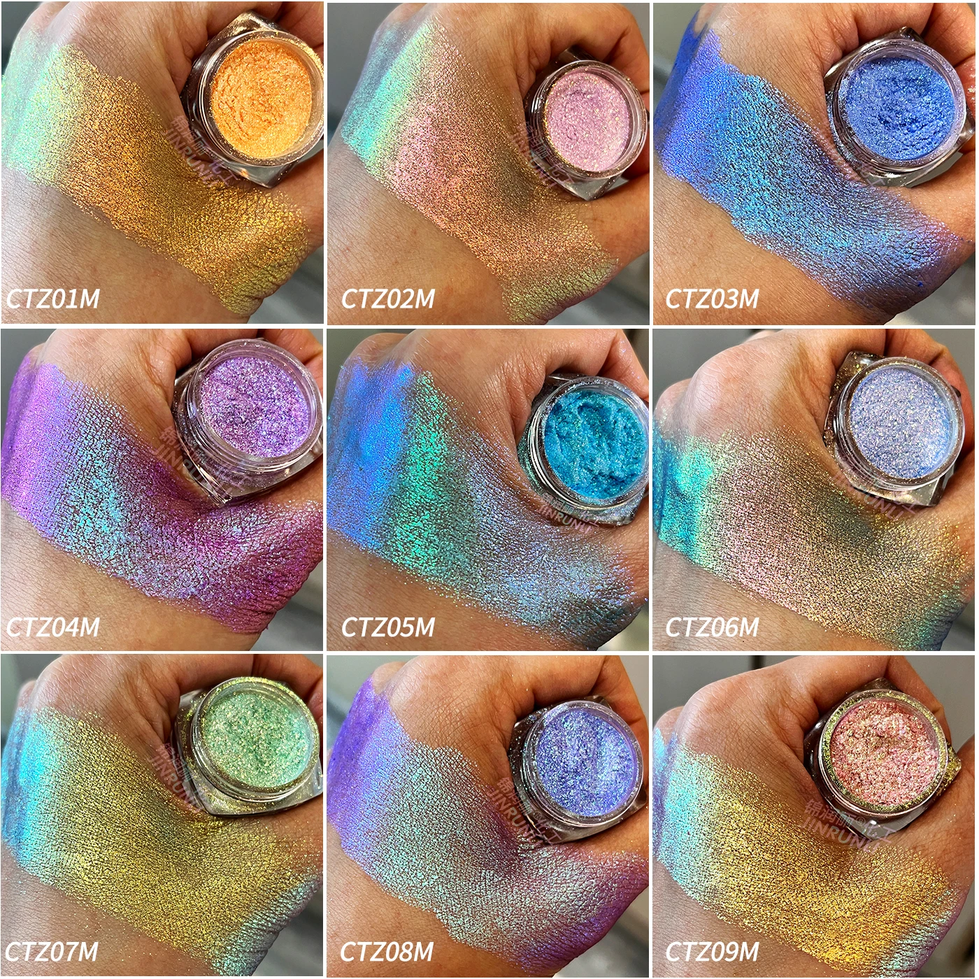 Dazzling Loose Mermaid Aurora Multichrome Chameleon Pigments Powder Free Sample Liquid 30 Color Eye Shadow Palette Wet 100 G 1g