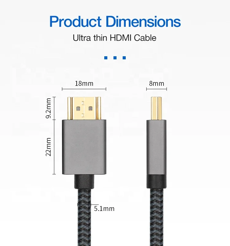 Высокоскоростной HDMI-кабель ult-unite 18 Гбит/с 4K 60 Гц плетеный шнур 1 2 м