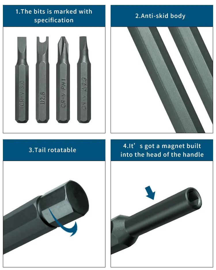 Cell Phone Pocket Precision Screwdriver Set Repair Tool Kit Multi Laptop PC 24 Bits for Iphone Samsung Xiaomi Plain OEM Head Box