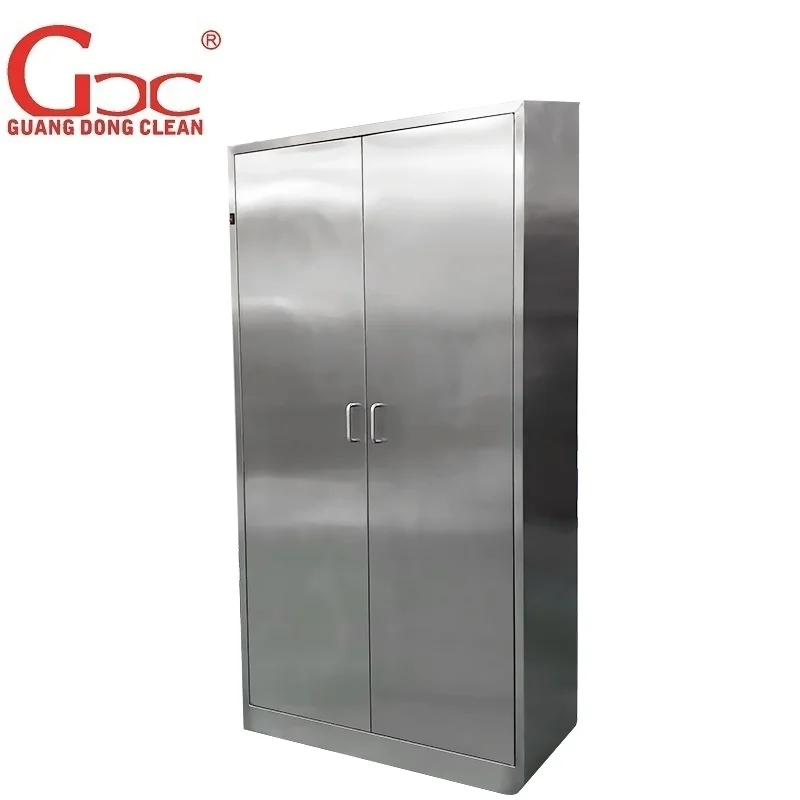 Stainless Steel Hospital Wardrobe with Germicidal Lamp Hospital Furniture Surgery Changing Room Locker