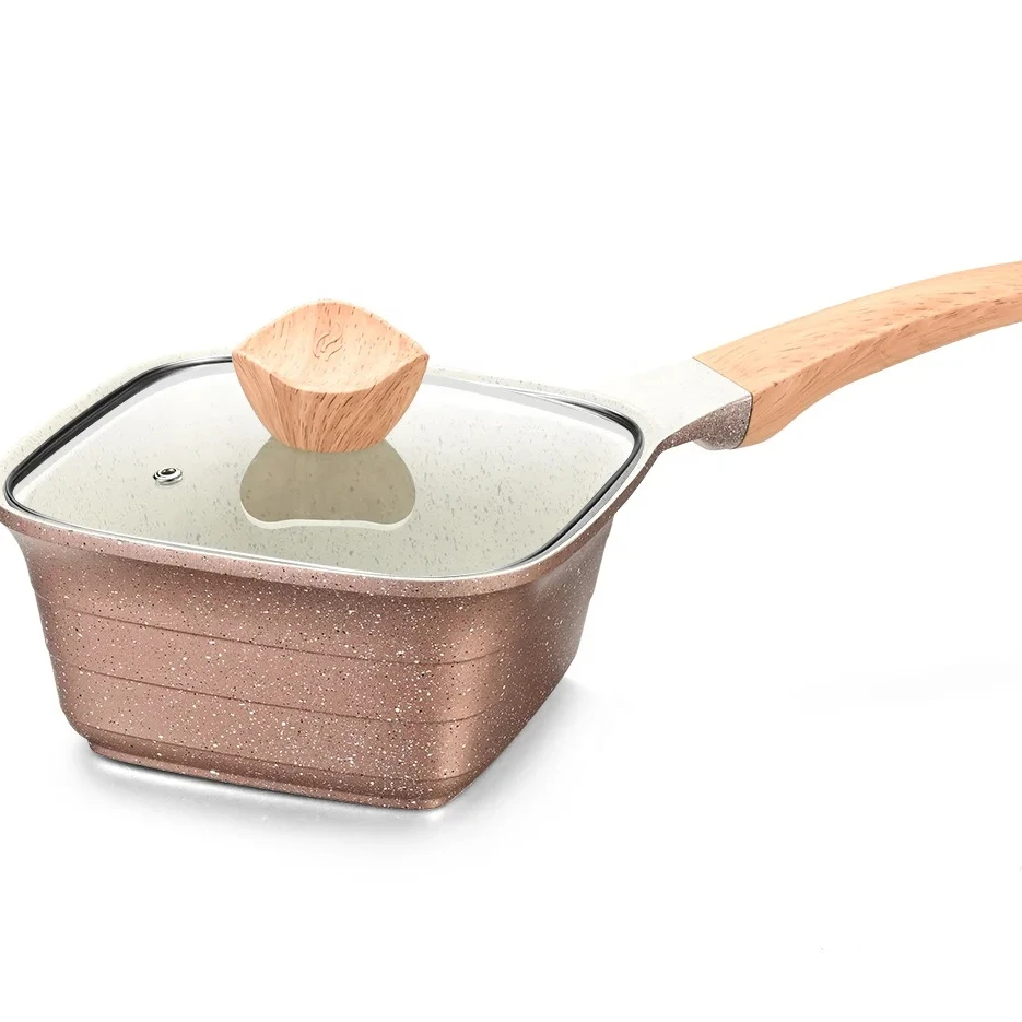 sauce pan for oven cook sauce pan soup pot cuisinart sauce pans set Square double bottom milk pot