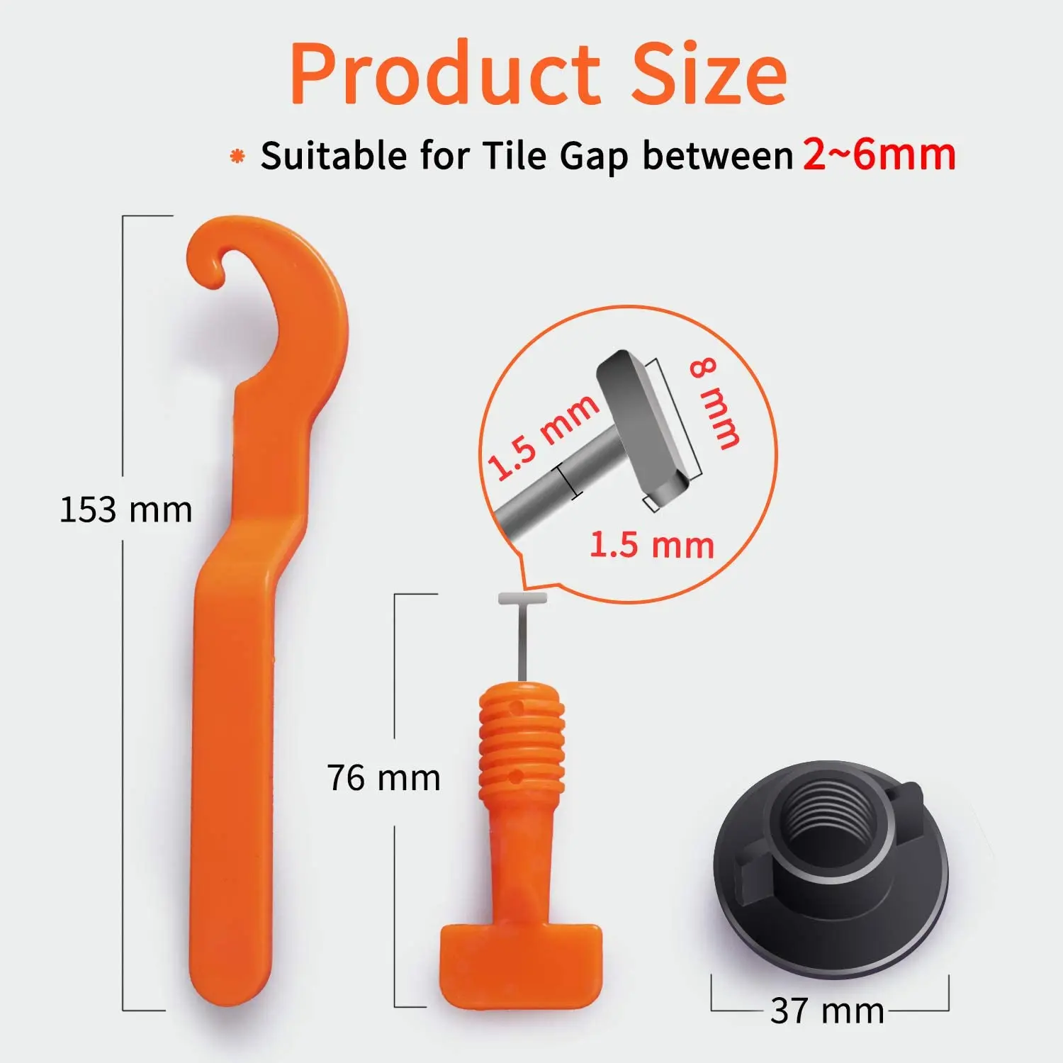 tile leveler spacers leveling system stainless steel t-needle steel pin t-lock floor tool reusable tile leveler