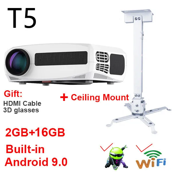  Проектор 4K для домашнего кинотеатра Full Hd 1080p Smart Android 4D с коррекцией