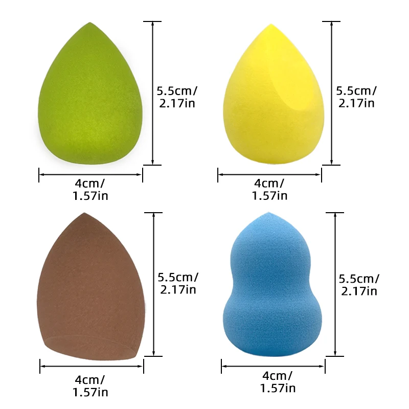 Shape Makeup Fine Different Cute Purple Arrival Applicator Set Latex Sponge Puff Soft Blender Egg Powder Free Foundation Facial