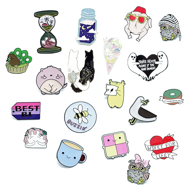 
custom anime badge clip pin badge custom logo badge maker 