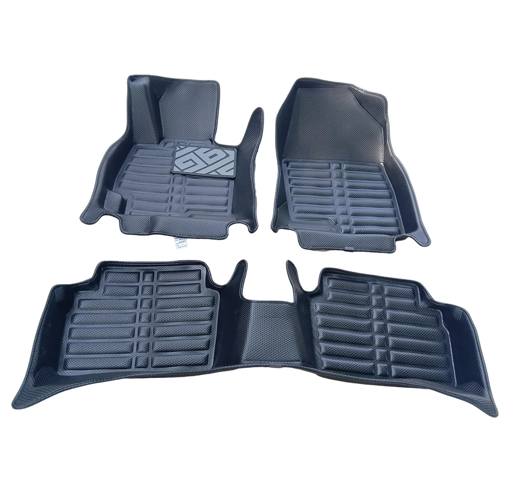 Hot pressed waterproof non-skid universal car mats leather all weather 5d car mats/ car floor mat full set carpet