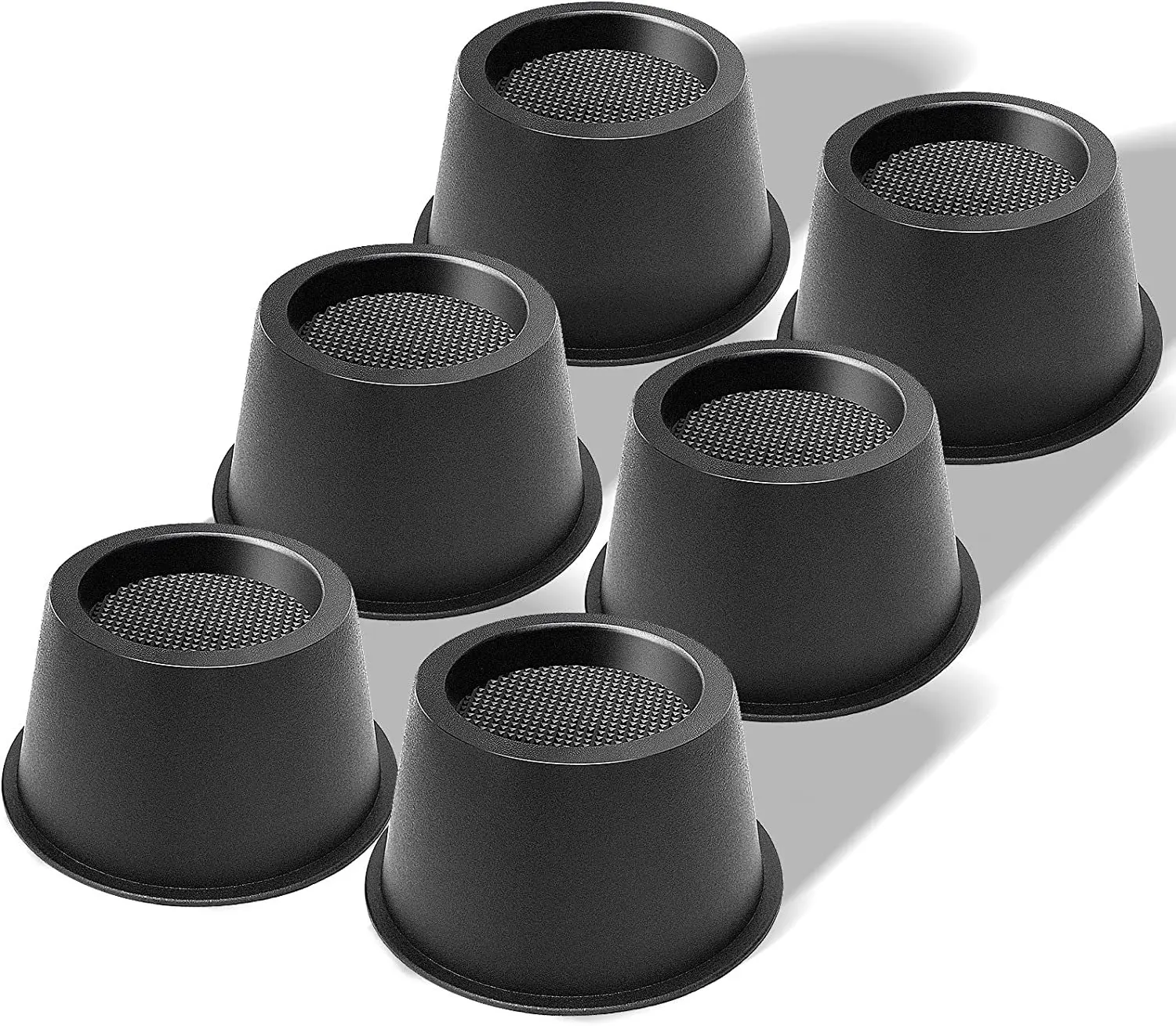 Wholesale 4-Piece Set Heavy Duty Black Square Raised Mat Plastic Furniture Legs Table Legs Foot Pads Office Household Sundries