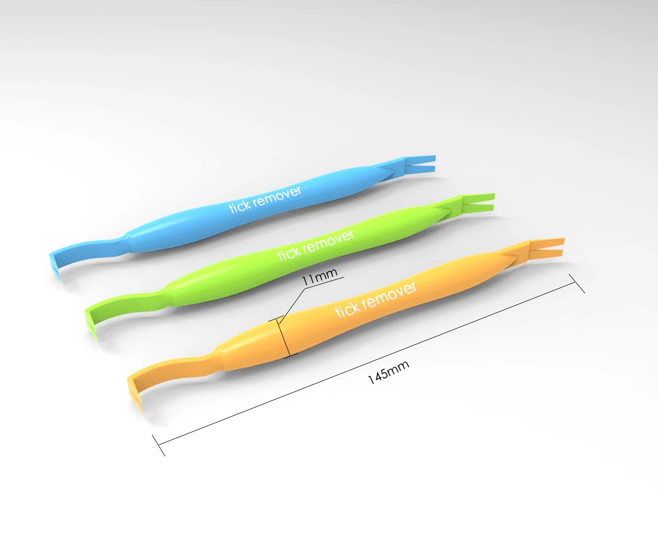 NEW design plastic 2 IN 1 double sizes tick remover tick twister tick twister