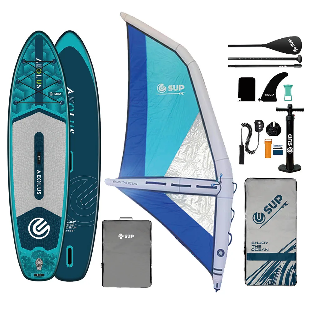 E SUP  sup water sports   wind surf board inflatable windsurf sail inflatable windsurf board with sail windsurf board