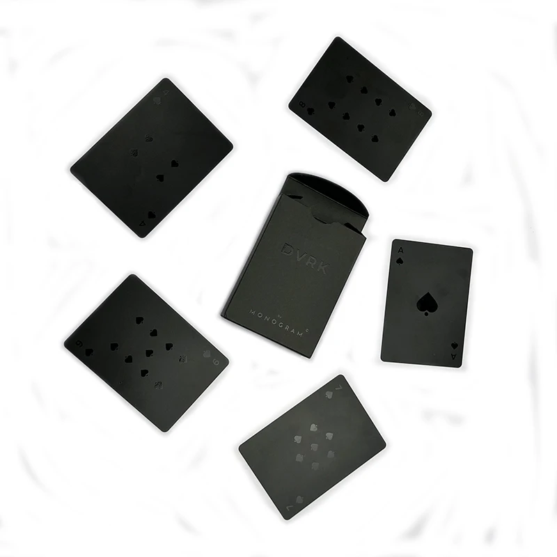 Высококачественные ПВХ игральные карты крутые черные УФ покерные водонепроницаемые палубные с подарочной коробкой для вечеринки и игры