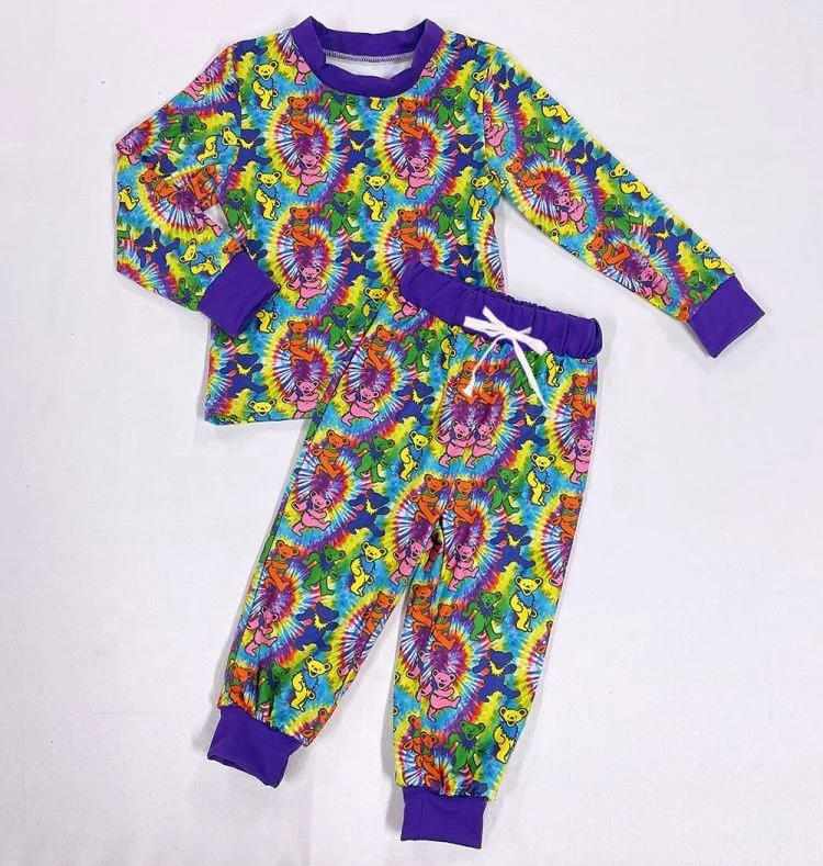 2022 Wholesale Toddler Baby Halloween Lounge Set Pink Boo Ghost Pattern Kids Girl Boutique Outfits Clothing Set