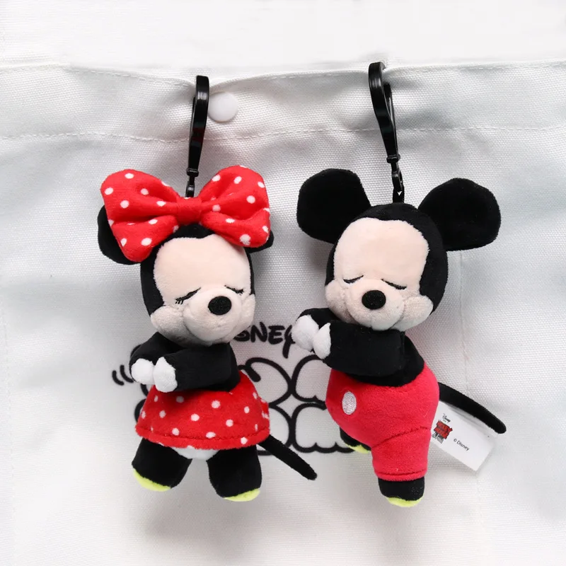 Allogogo Mouse Plush Keychain Toys Kawaii Anime Minnie Mouse Bags Pendant Stuffed Plush Dolls for Kids Birthday Gift