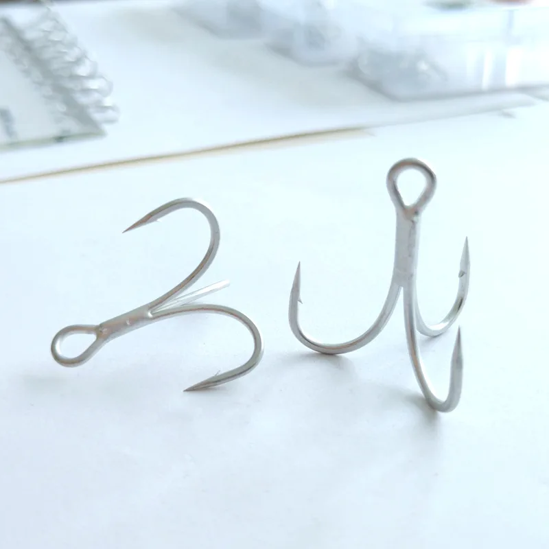 100PCS/Box,6066-3X-NP Treble Hook BT662-UA Triple Fishing Hooks 1 - 14# UltraAntirust Fishhook For Saltwater Freshwater Fishing