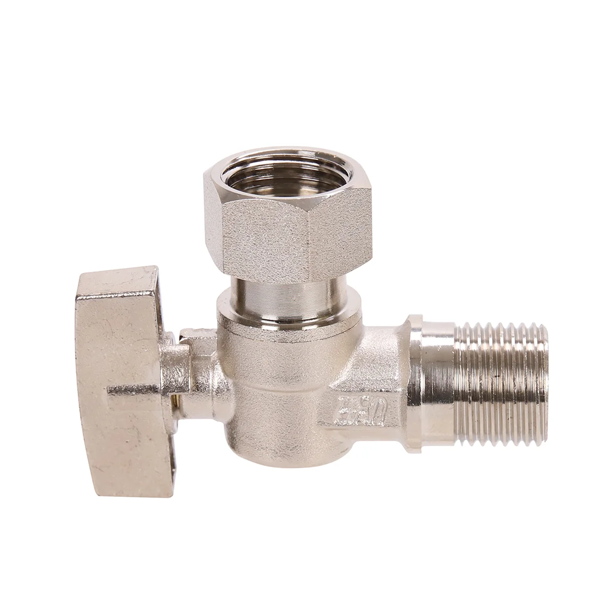 Male Threads Rotary Swivel Angle Valve Brass Angle Stop Ball Valve With Alloy Handle