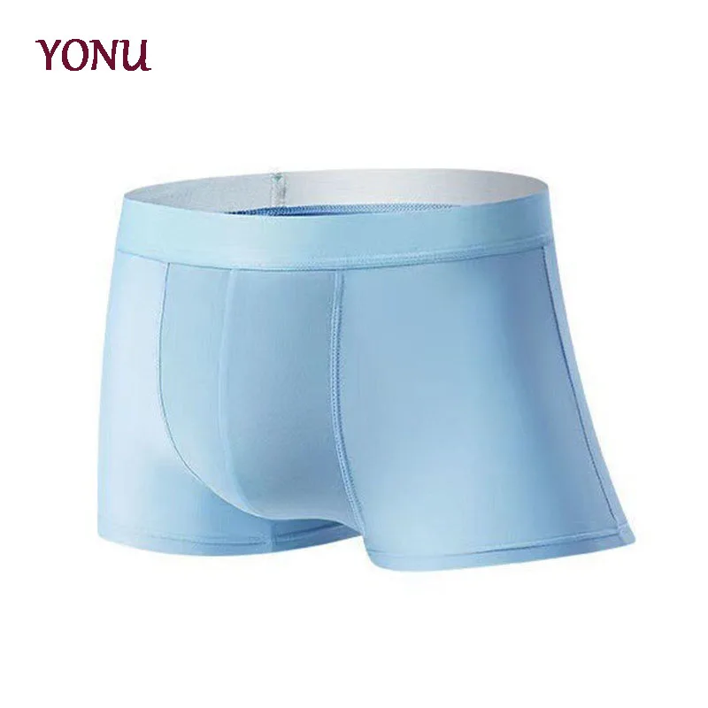 High Quality Ice Silk Thin Underwear Solid Color Breathable Soft Quick-drying Boxer Briefs For Men