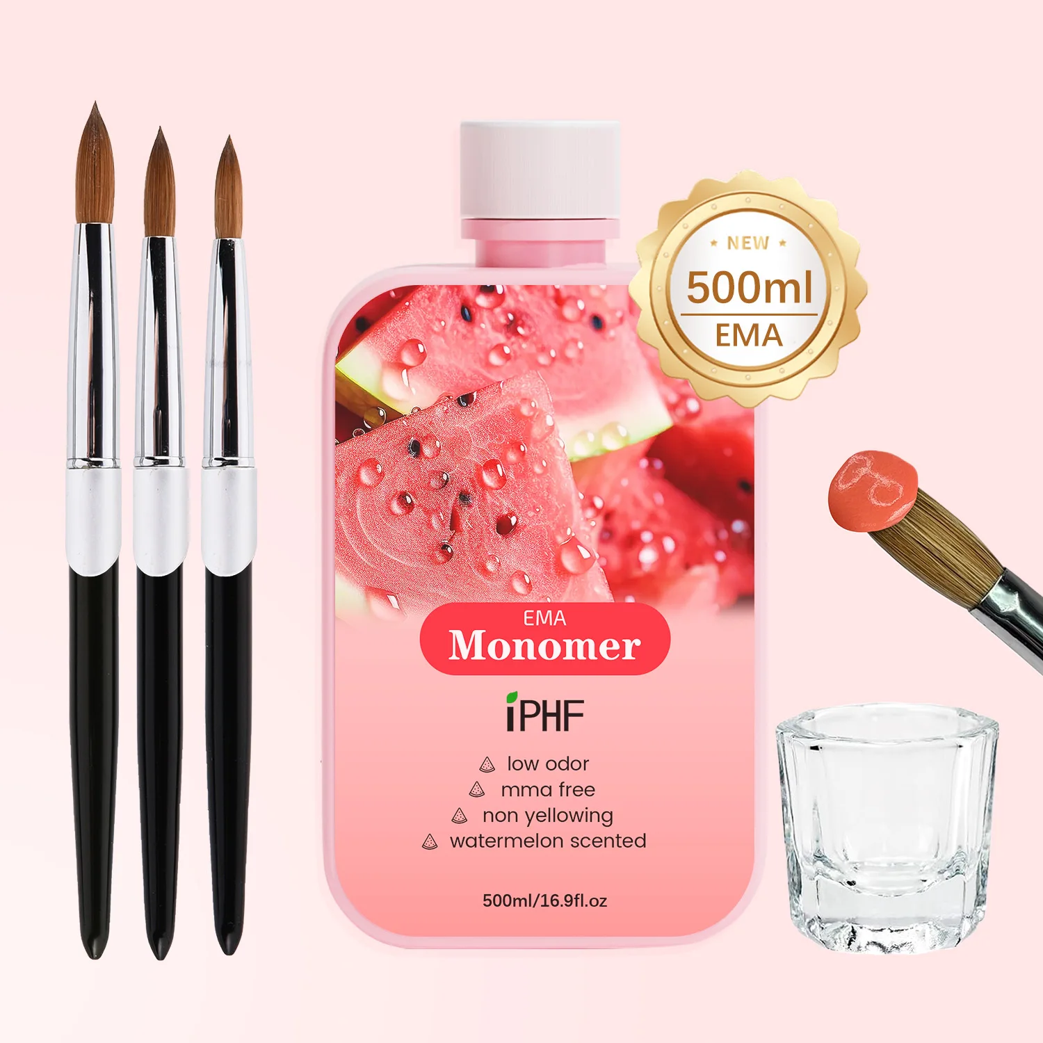 wholesale quick dry Watermelon flavored  EMA monomer for acrylic powder 500ml