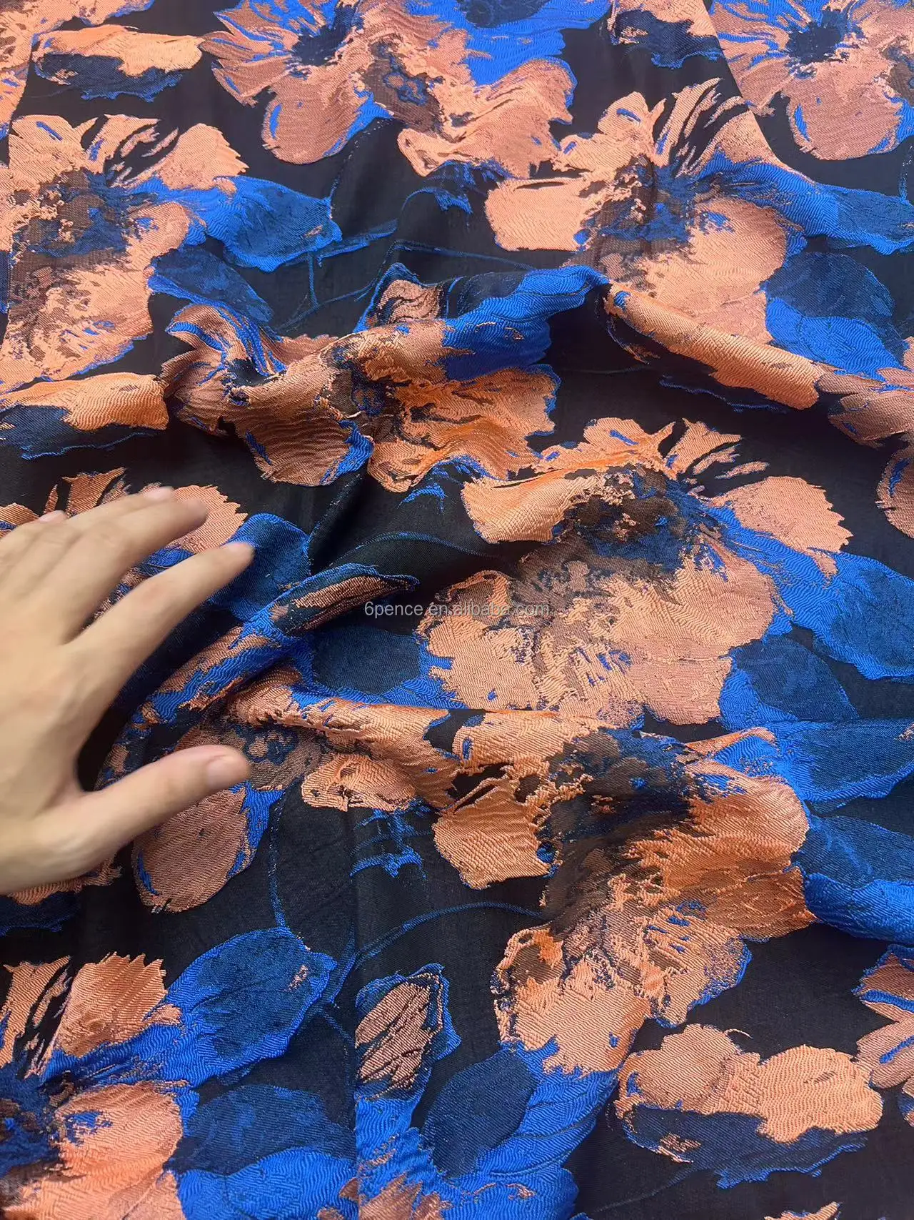 High quality Soft Jacquard Brocade fabric for gowns suits dress coat