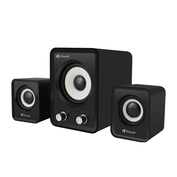 Kisonli U-2400 2.1 home theatre speakers wire cable dj powered speaker