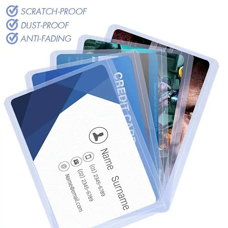 Toploader Card Protector Pvc Sports Cards Holder Sleeve Trading Top Loader 3x4 Toploader 35pt Card Sleeve