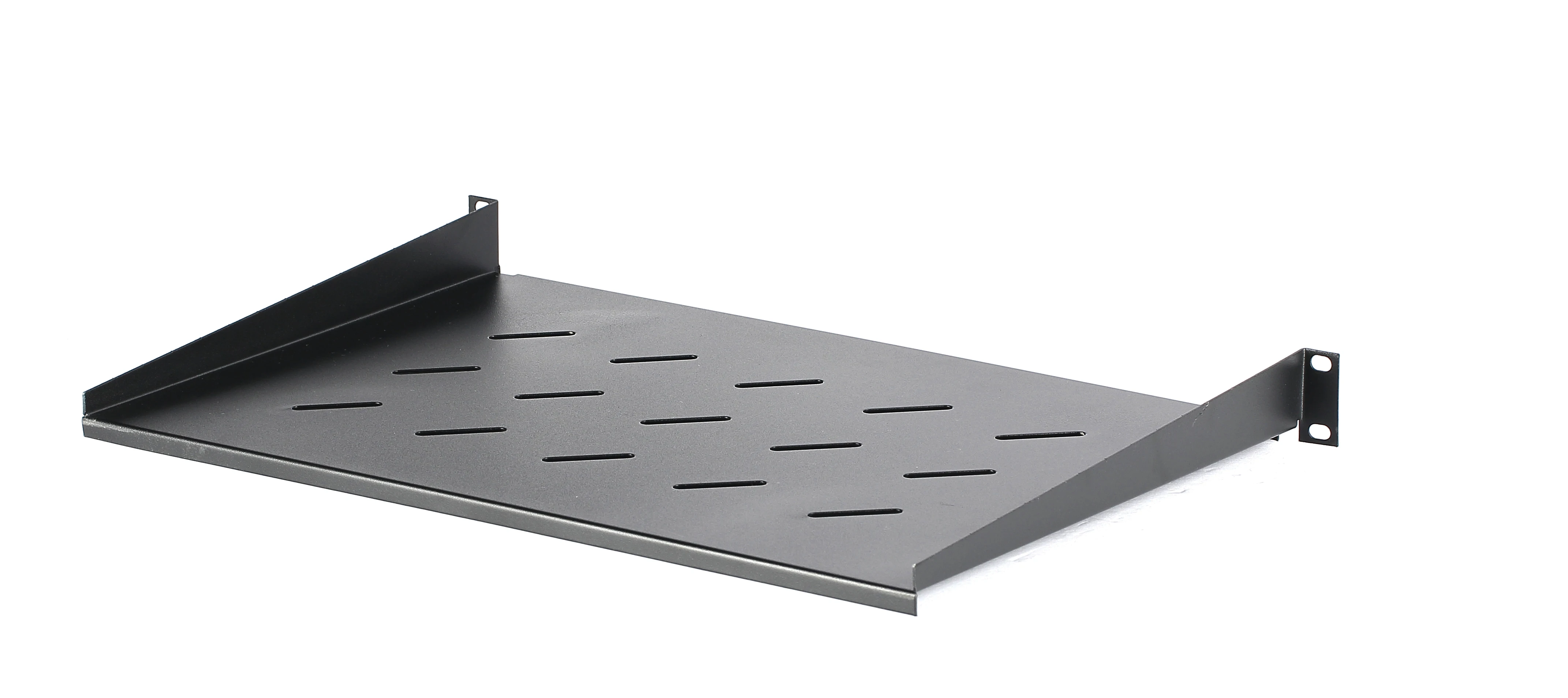 Cantilever Server Shelf Vented Shelves Rack Mount 19 Inch 1U Black 8 Inches deep