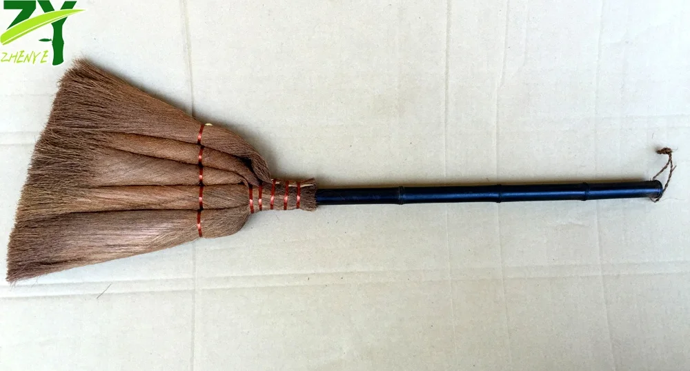 ZY-1720 Broom Palm Fiber Material 100% Natural Palm Fiber Brooms Household Soft Broom for Cleaning