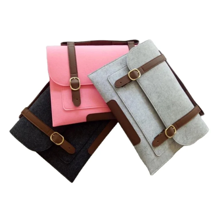 felt Briefcase Bag with Handle for Macbook 15