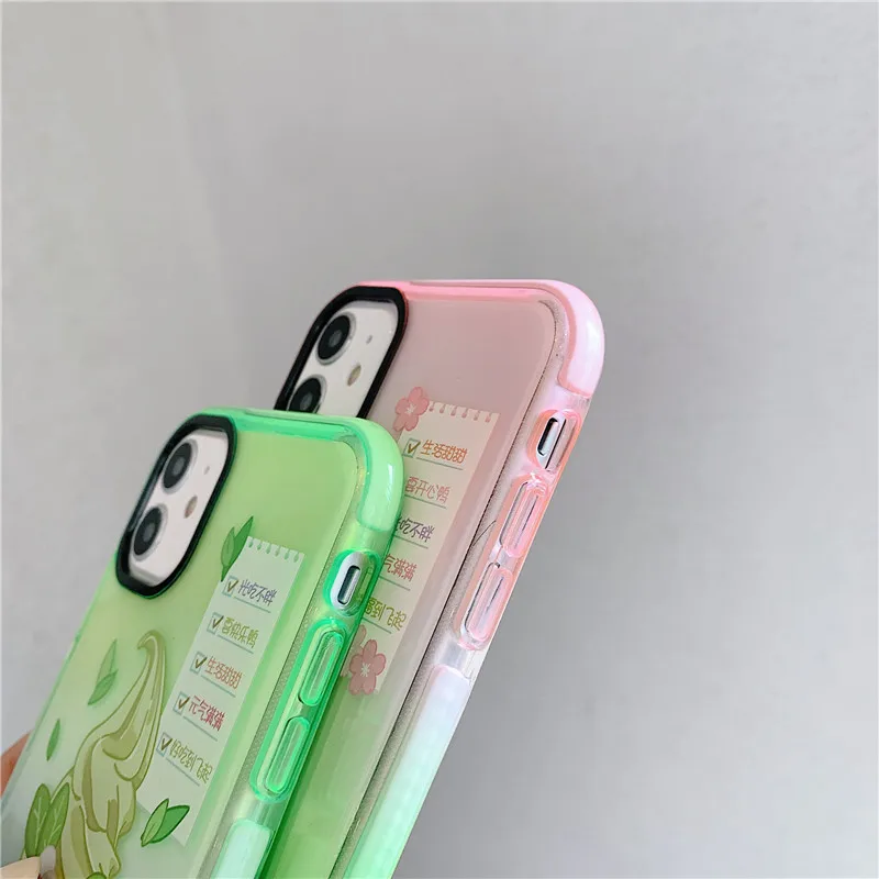 Ударопрочный чехол для мобильного телефона iPhone 11 12 Pro Max из ТПУ + ТПЭ с черной рамкой камеры меняющей