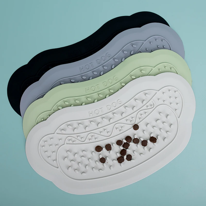 New Design silicone dog food mat Custom dog slow feeder dog food lick pad slow eating lick pet food mat silicone mat