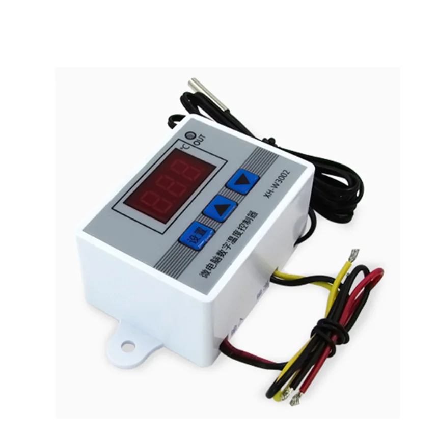 12V 24V 220V Профессиональный W3002 цифровой регулятор температуры на светодиодах повышенной 10A Термостат Регулятор