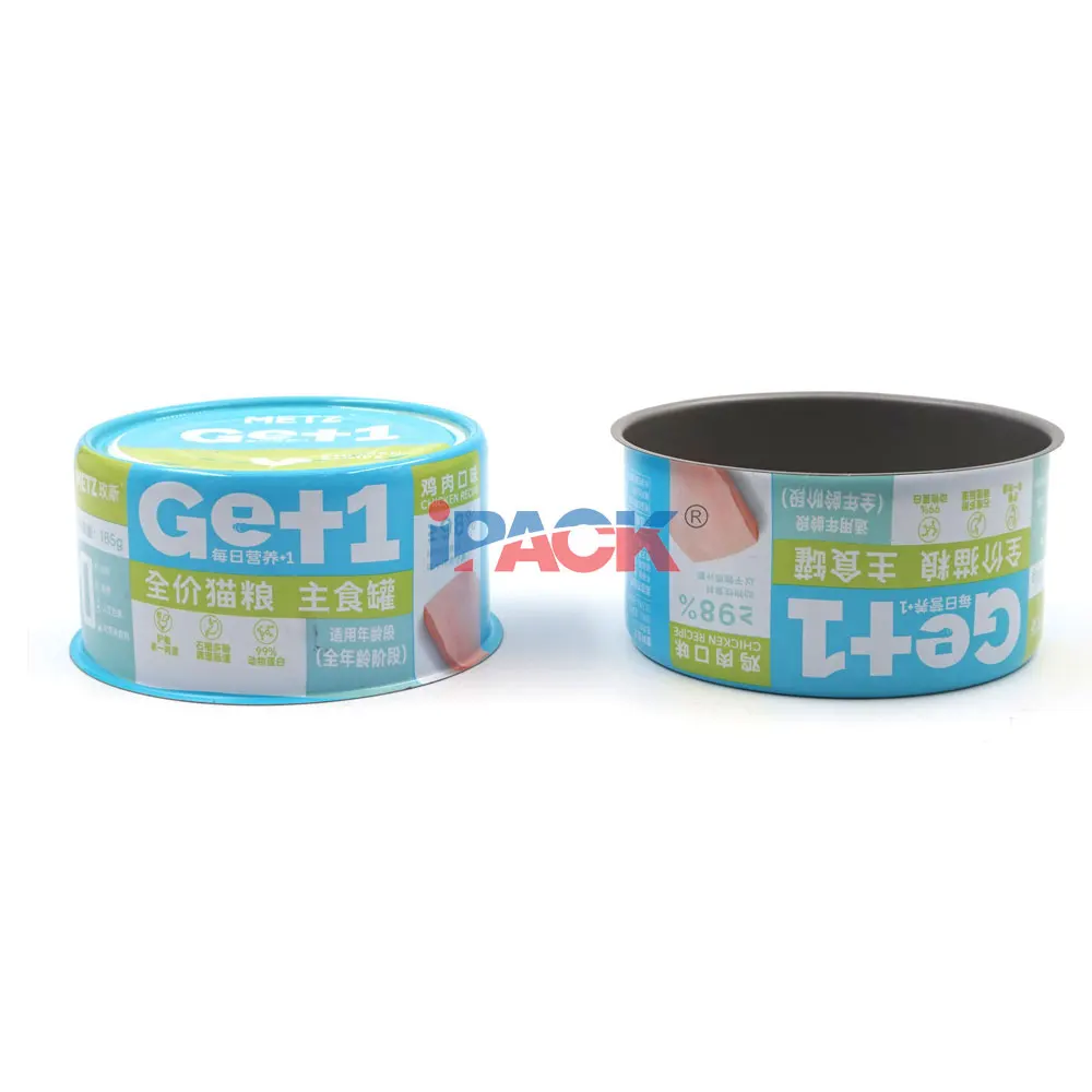 843# 2 Piece Round Tin Can for Food Canned Pet Cat Food