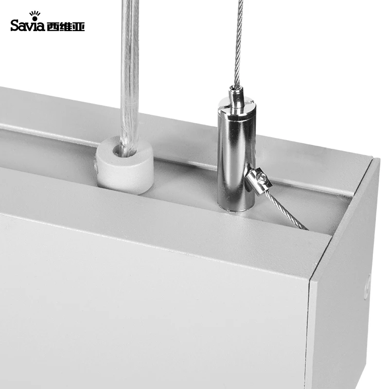
Savia Aluminum 4 feet Anti-Glare Suspended Pendant Linear Light Acrylic Cover Decorative Dinning Room Lighting 