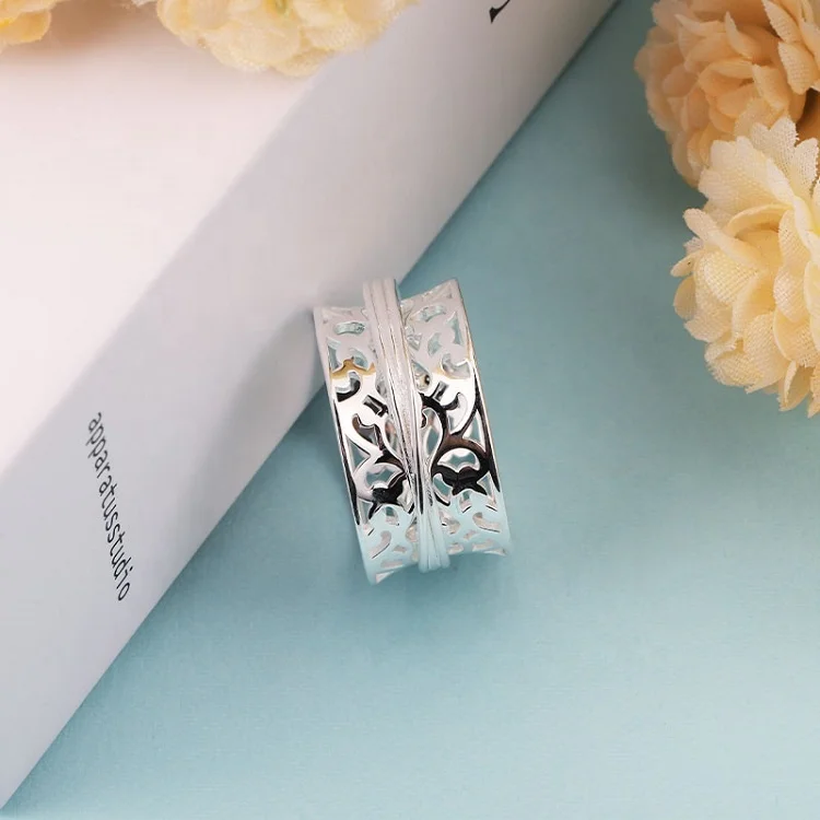 925 sterling silver fidget spinner rings india spinning ring wholesale