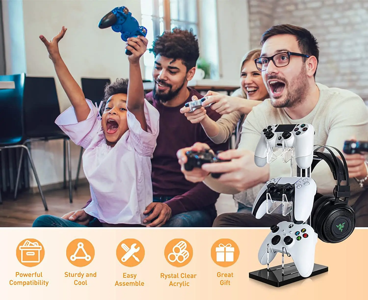 Low Price Boyfriends Holders Makeup Blender Gamepad Controller Holder Acrylic Wine Glass Gaming Stand Holder