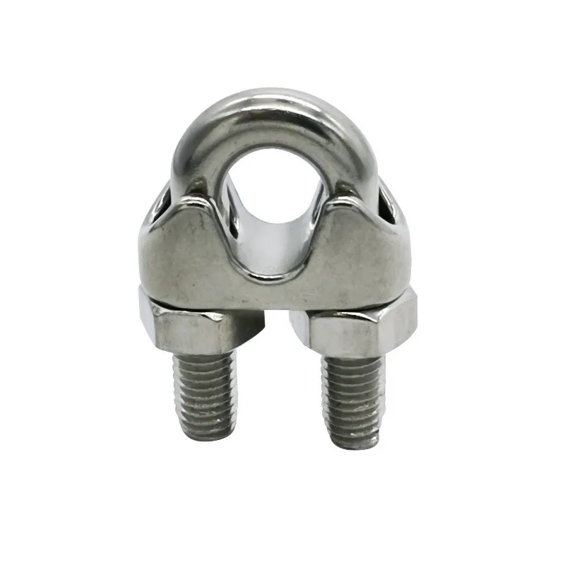 Factory Supply Ss304 Ss316 Saddle Wire Rope Cable Clip Clamp With U Bolt For Rigging Hardware