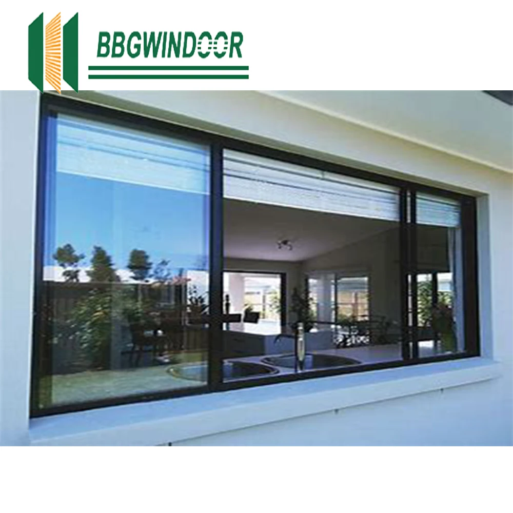 Lukliving высококачественные окна с двойным остеклением алюминиевая рама внешние раздвижные встроенные в ураганное окно