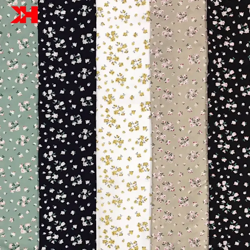 wholesale price 100% rayon custom digital print viscose challis fabric