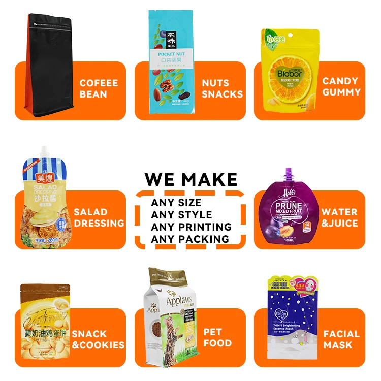 Printed Matte Stand Up Ziplock Pouch Side Gusset Plastic Bag Pet Food Packaging Zipper Bag Dog Food Bags