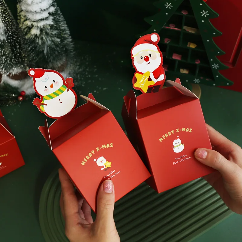Customized Wholesale Bulk Order Christmas Candy apple Gift Bags with Magnetic Closures for Retail
