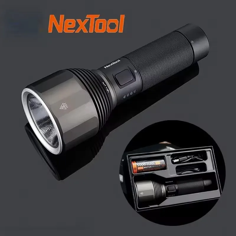 Hot Sale Nextool Outdoor Powerful Flashlight 2000lm Super Bright Flashlight 5 Modes Waterproof LED 5000mAh Battery