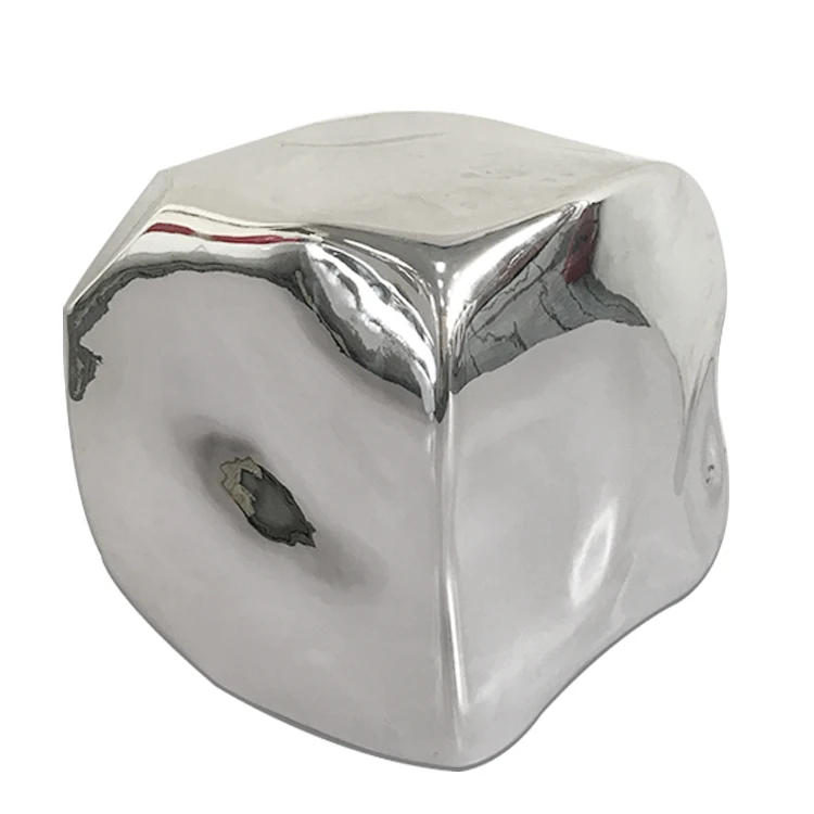 E-Creative  giant mirror Ice Cube retail display props for store window ice glorified cube for window display