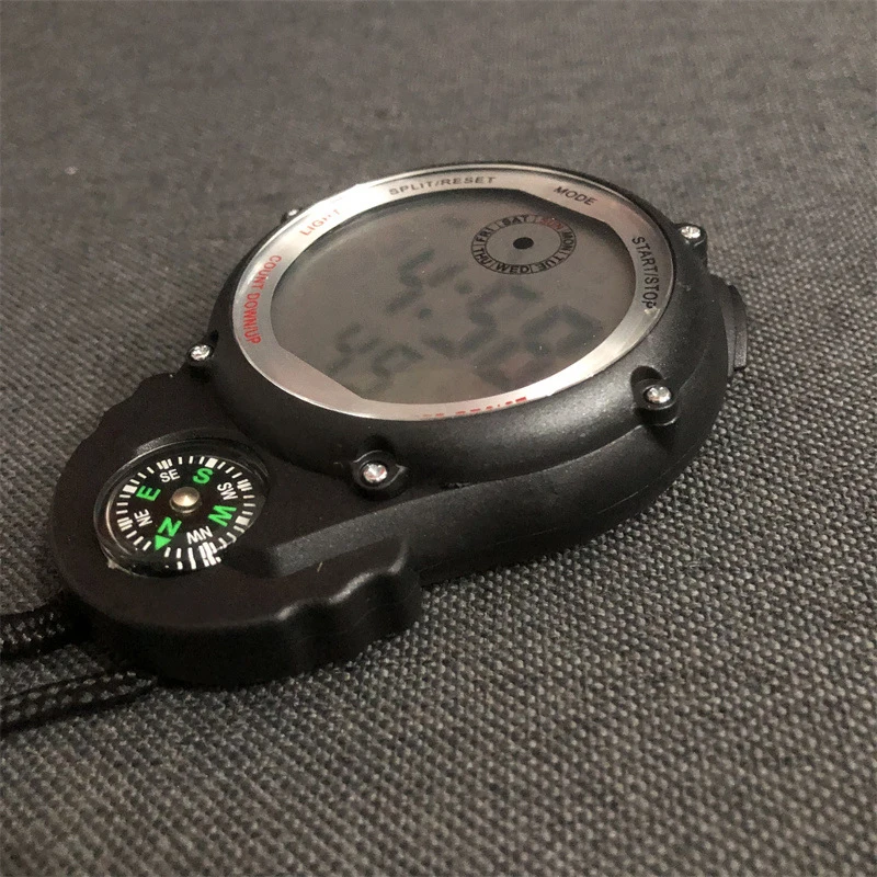 EMAF Waterproof Kids Digital Stopwatches Split Coach Stop watch Big Display Cronometro Decimal Minute Simple Stopwatch Clock