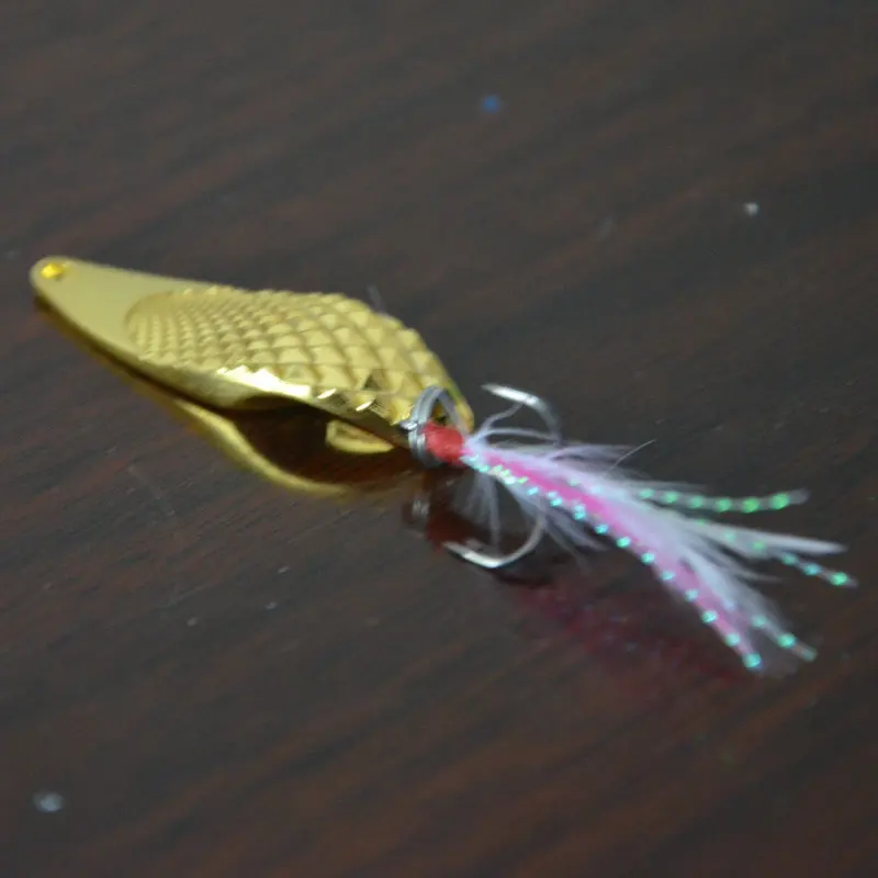 SEASKY Wholesale 7g Steel and Iron Fishing Spoon Spinner Bait Lures Diamond Viper for River Lake Stream Ocean Boat Fishing