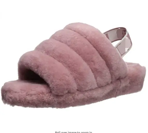 10mm sheepskin upper Womens Fluff Yeah Slide Slipper fur slides for women