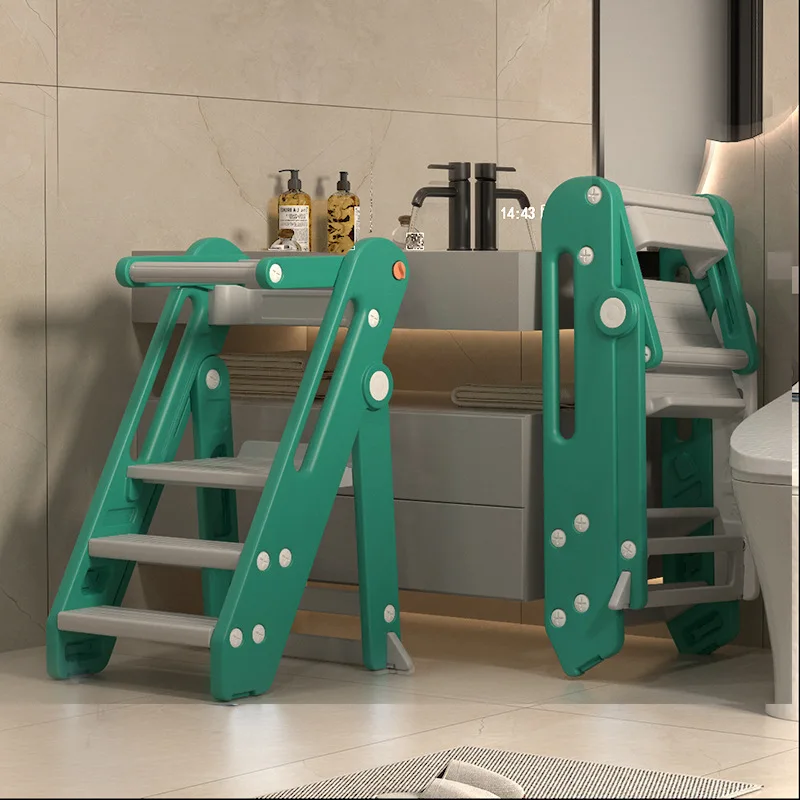 Folding Tower Plastic Foldable Learning Tower Kids kitchen helper stool Adjustable Kitchen Montessori tower Stepping stool