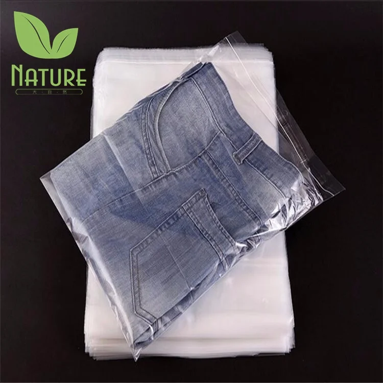 Cheap Corn Starch Pla  Pbat Plastic Clothing Bags Clear